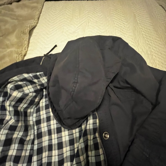 Rain jacket, blue, multi pockets, draw string - Picture 2 of 8